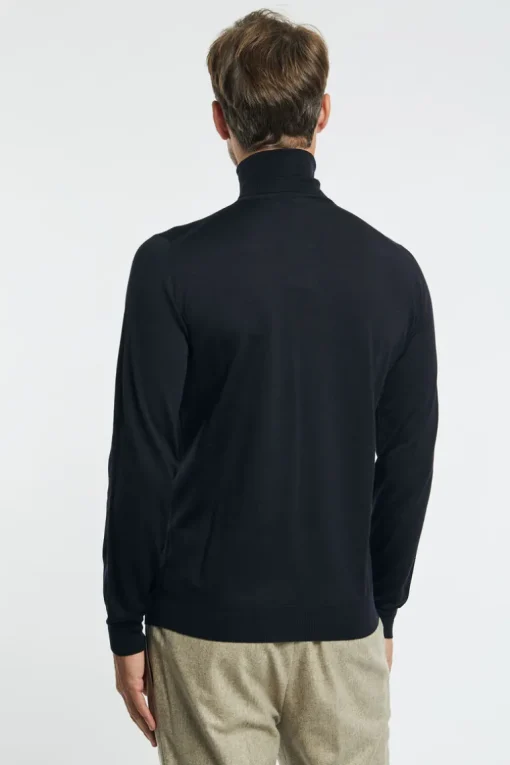 Maglia dolcevita royal merino blu