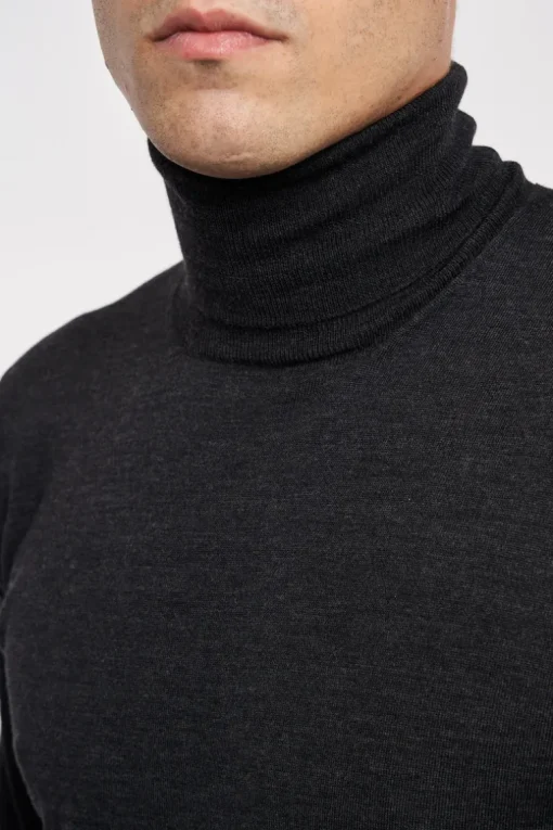 Maglia dolcevita royal merino nero