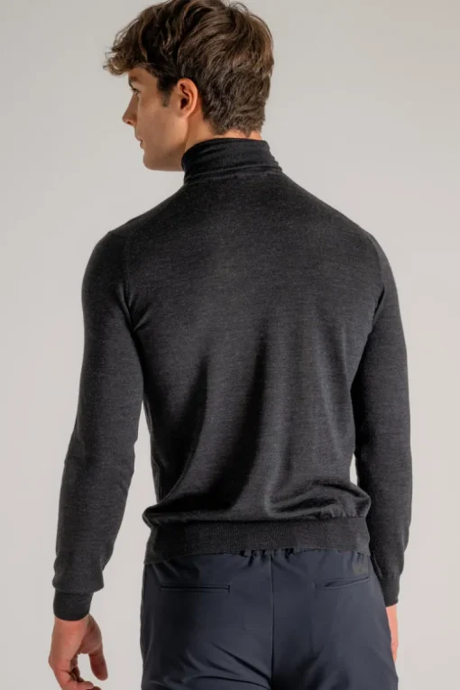 Maglia dolcevita royal merino grigio