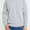 Maglia felpa girocollo 100% co grigio