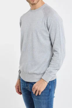 Maglia felpa girocollo 100% co grigio