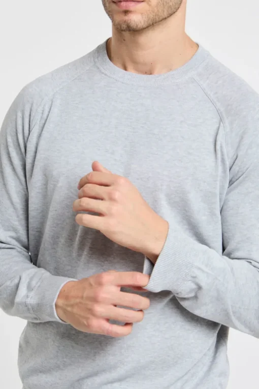 Maglia felpa girocollo 100% co grigio
