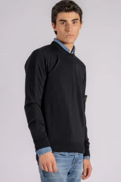 Maglia gircollo 100% lana vergine nero