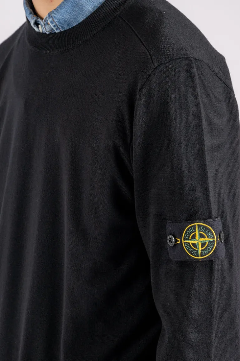 Maglia gircollo 100% lana vergine nero