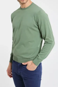 Maglia girocollo 100% co verde