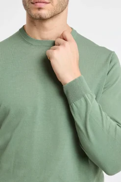 Maglia girocollo 100% co verde