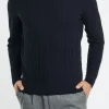 Maglia girocollo blu