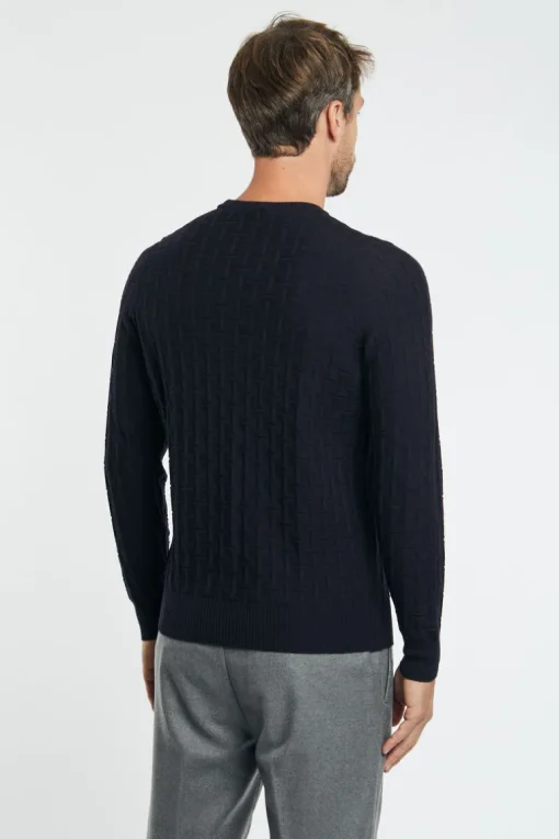 Maglia girocollo blu