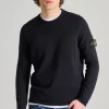 Maglia girocollo cotone blu