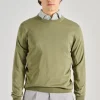 Maglia girocollo cotsilk verde