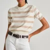 Maglia girocollo tessuto beige