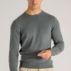 Maglia girocollo verde uomo