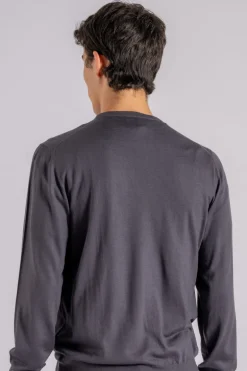 Maglia lana 140 girocollo grigio