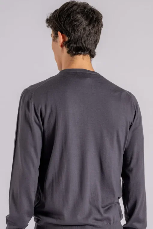 Maglia lana 140 girocollo grigio