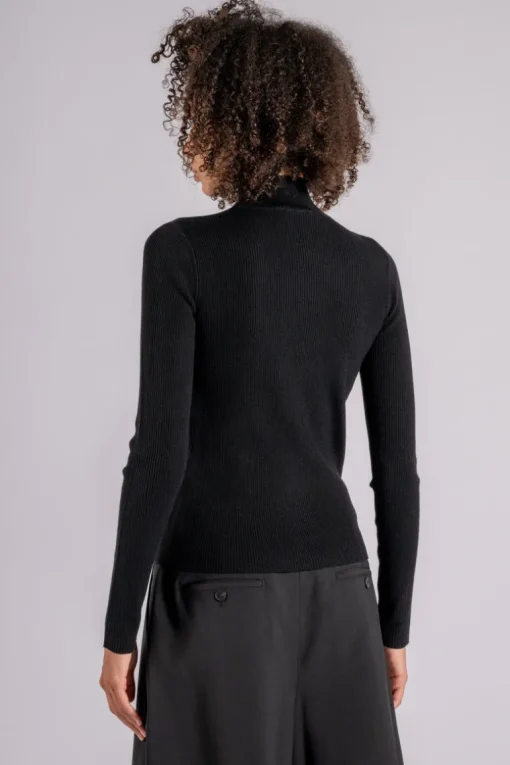Maglia lana/poliestere nero