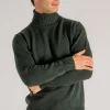 Maglia rasata verde uomo