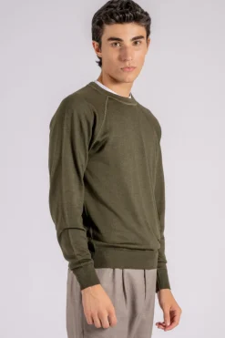 Maglia tiger lana merinos verde