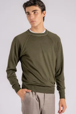 Maglia tiger lana merinos verde