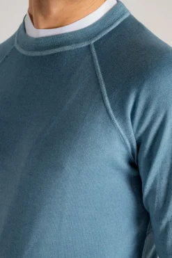 Maglia tiger lana merinos blu
