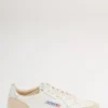 Medalist low wom leat suede bianco donna