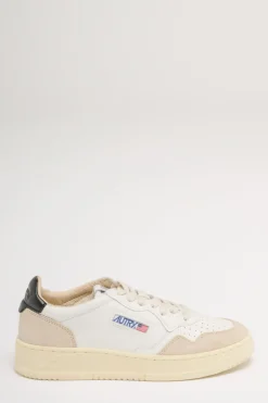 Medalist low wom leat suede bianco donna