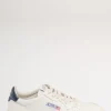 Medalist low wom leatleat bianco e blu donna