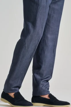 Mocassini pelle blu
