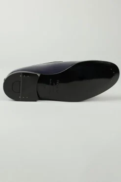 Mocassino in vernice blu uomo 88082-18320