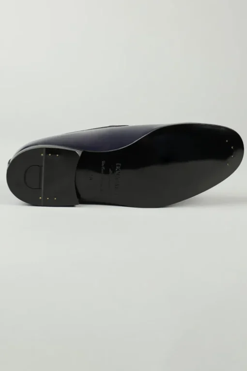 Mocassino in vernice blu uomo 88082-18320
