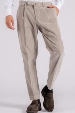 Pantalone 97% cotone 3% elastam marrone