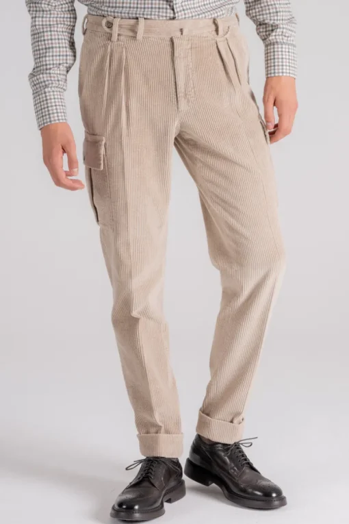 Pantalone 100% cotone velluto a coste regular fit