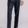 Pantalone 100% lana vergine blu