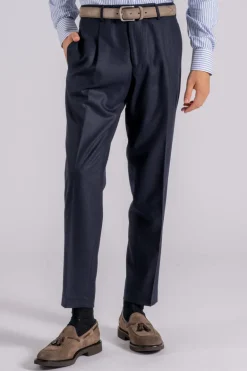 Pantalone 100% lana vergine blu