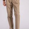 Pantalone beigee cotone/elastam