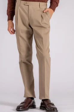 Pantalone beigee cotone/elastam