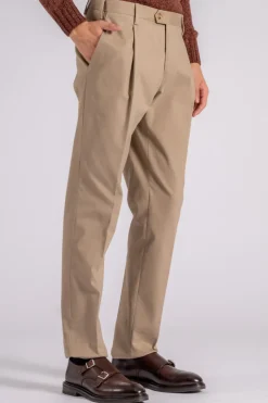 Pantalone beigee cotone/elastam