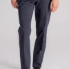 Pantalone blu in cotone ed elastam