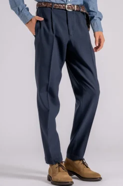 Pantalone lana blu