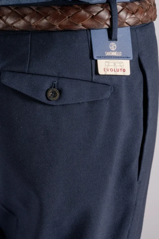 Pantalone lana blu