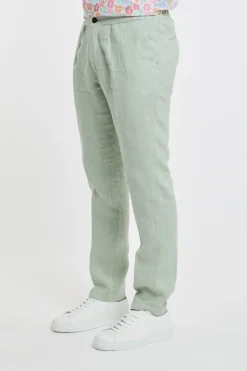 Pantalone lino verde