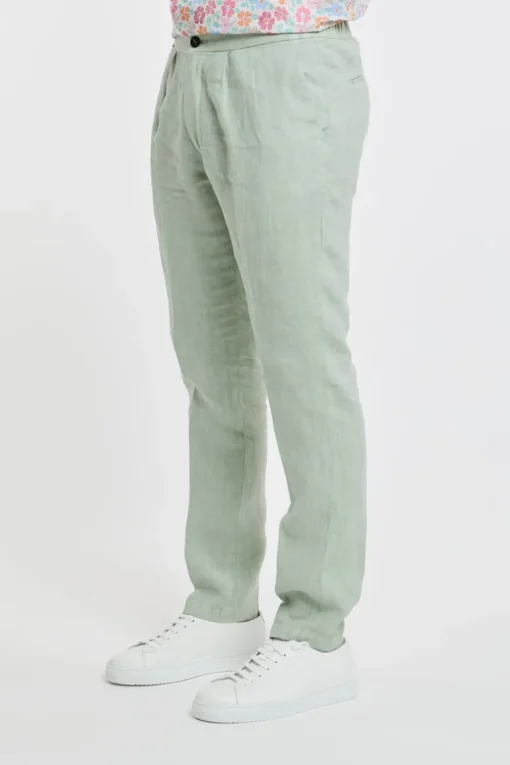 Pantalone lino verde