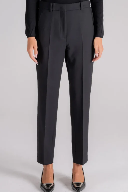Pantalone nero in lana vergine/elastam