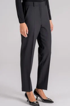 Pantalone nero in lana vergine/elastam