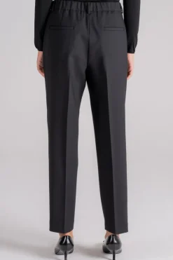 Pantalone nero in lana vergine/elastam