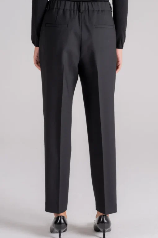 Pantalone nero in lana vergine/elastam