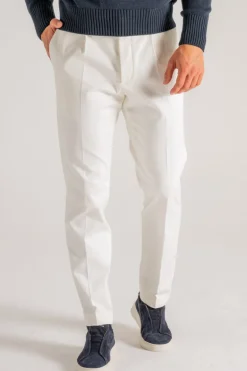 Pantalone new chino 1p bianco uomo