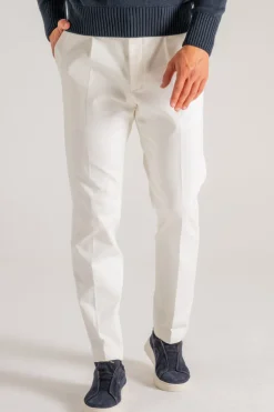 Pantalone new chino 1p bianco uomo