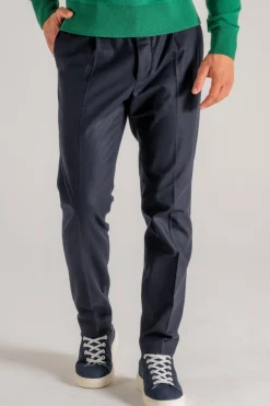 Pantalone new chino 1p blu uomo