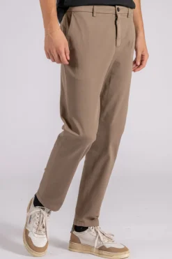 Pantalone prince chino slim crop cotone/elastam beige