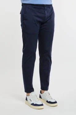 Pantalone prince chinos crop blu in cotone